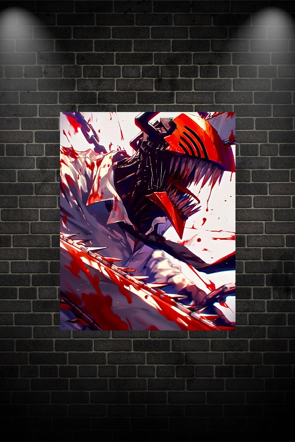 Denji póster metalizado