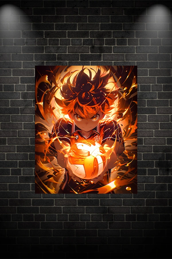 Shoyo hinata póster metalizado