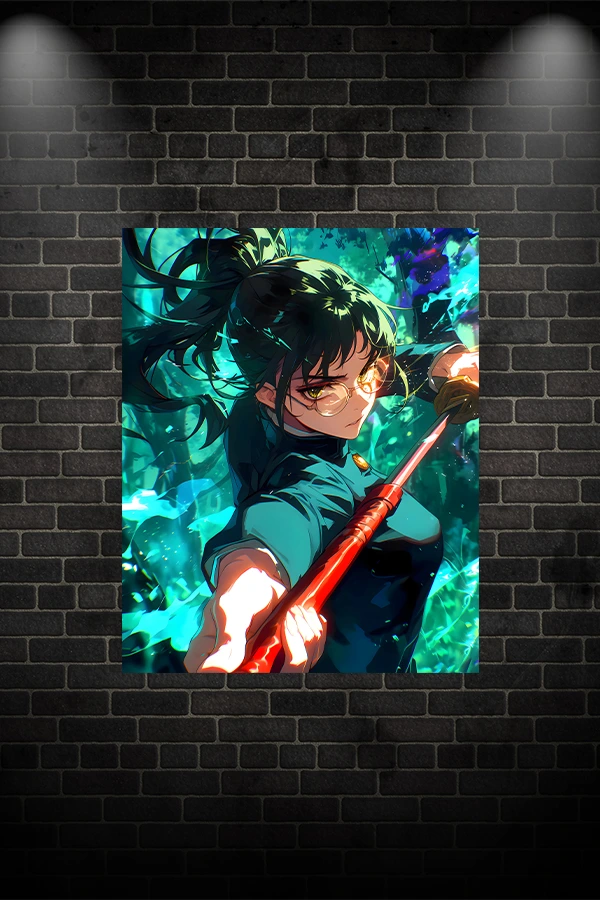 Maki Zenin póster metalizado