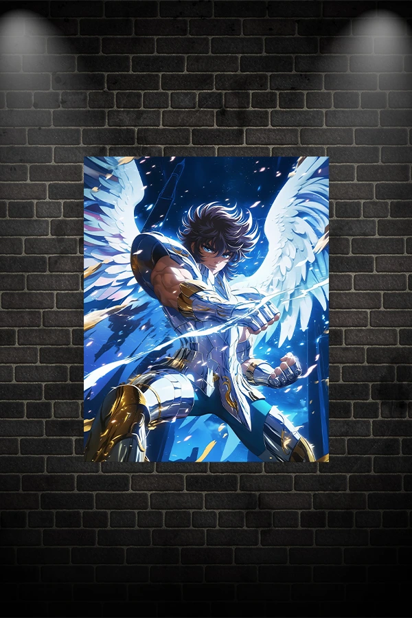 Seiya de pegaso póster metalizado