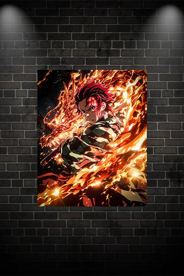 kamado tanjiro póster metalizado